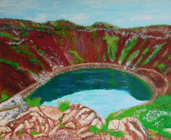 Painting: Keri Crater, Iceland