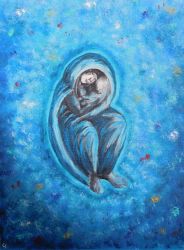 Painting: Madonna von Stalingrad in Blue Light