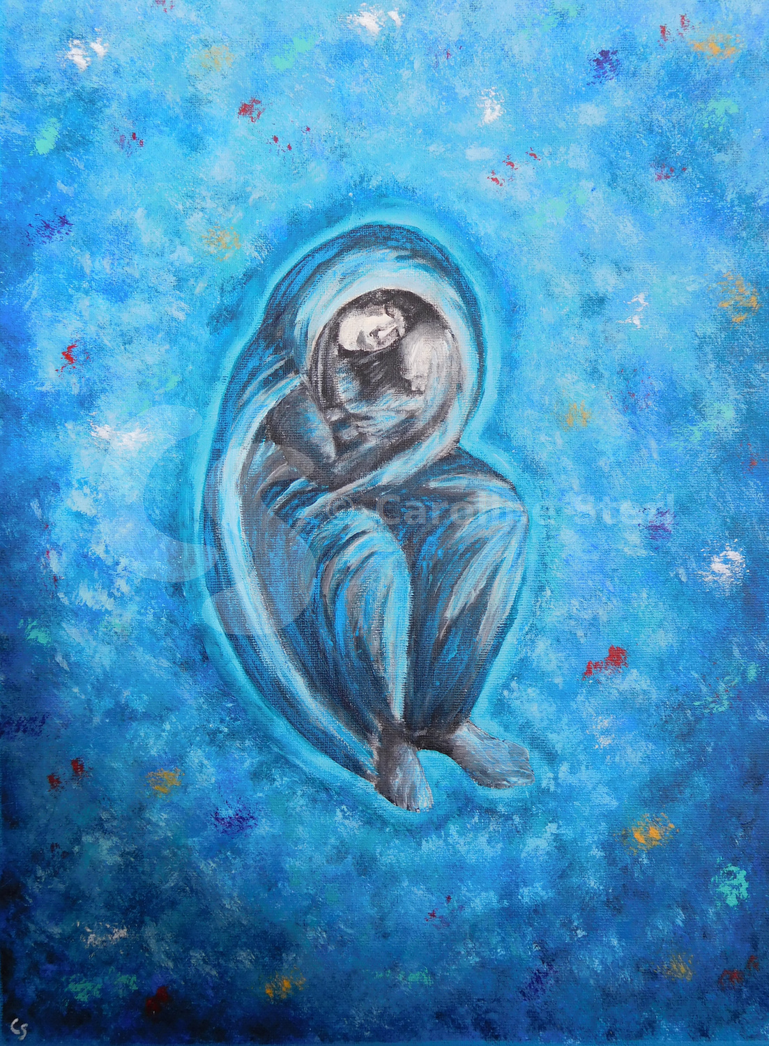 Painting: Madonna von Stalingrad in Blue Light